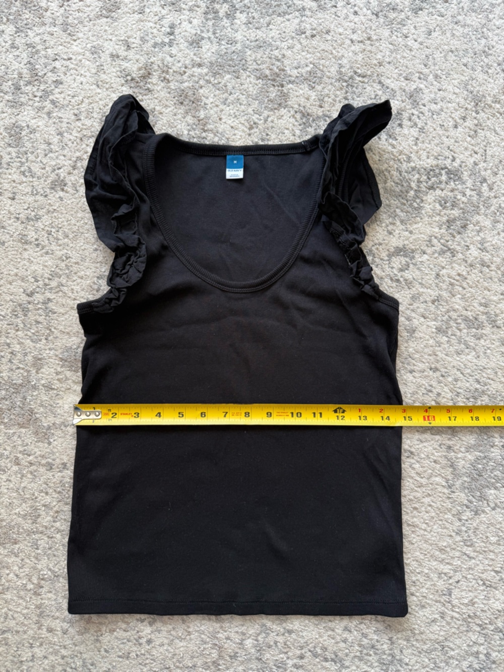 Old Navy Ruffle Ribbed Tank Medium - Picture 6 of 7